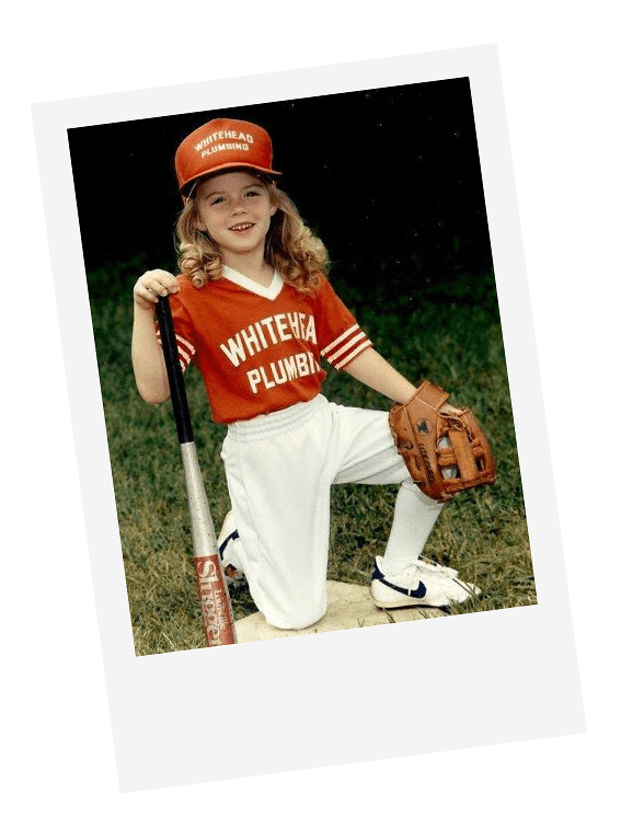 Dr. Tiff as a little league baseball player